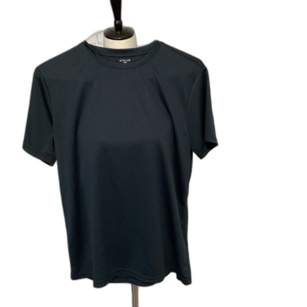 Athlio T-Shirt Men's Size Medium Color Dark Blue 100% Polyester